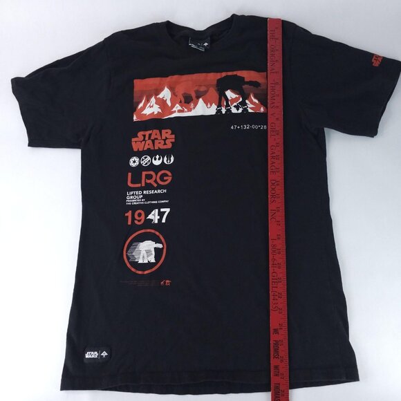 Star Wars Shirt Mens Medium Black AT-AT Hoth Graphic LRG Collab T-Shirt Tee - Picture 7 of 9